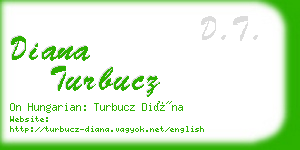 diana turbucz business card